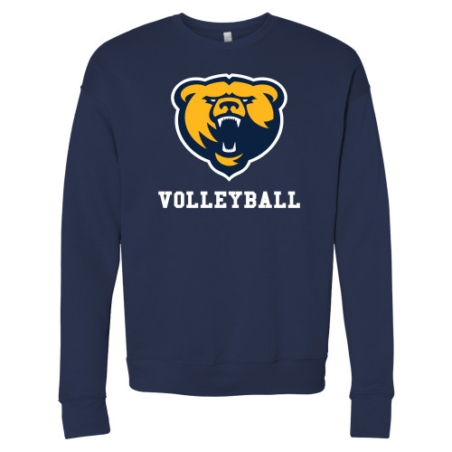  Bella + Canvas Navy Fleece Crew - Franklin College Volleyball