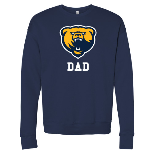  Bella + Canvas Navy Fleece Crew - Franklin College Dad