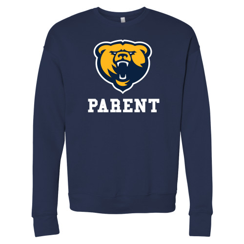 Bella + Canvas Navy Fleece Crew - Franklin College Parent