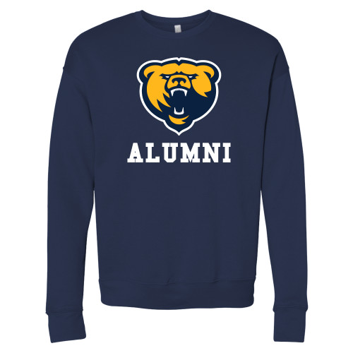  Bella + Canvas Navy Fleece Crew - Franklin College Alumni
