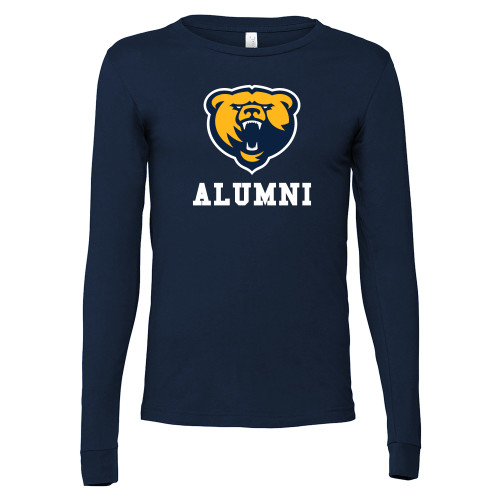  Bella + Canvas Navy Jersey Cotton Long Sleeve T Shirt - Franklin College Alumni