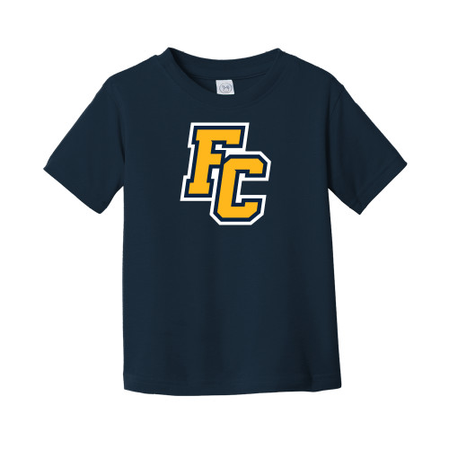  Toddler Navy T Shirt - Franklin College Primary Mark Wordmark