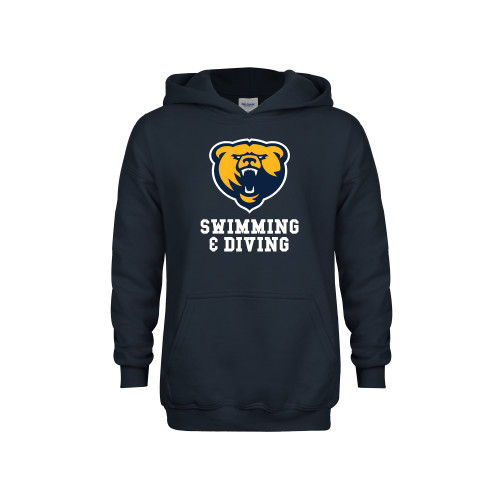  Youth Navy Fleece Hoodie - Franklin College Swim and Dive