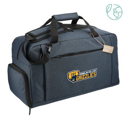  Aft Recycled PET 21 Inch Navy Duffel - Franklin College Primary Wordmark