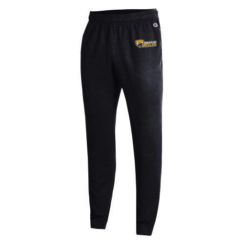  Champion Black Powerblend Fleece Jogger - Franklin College Primary Wordmark
