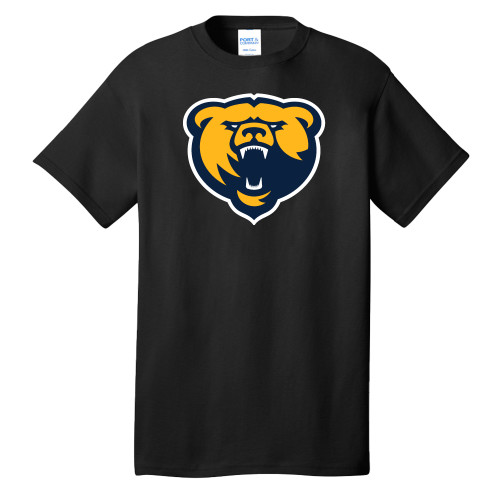  Extended Black T Shirt - Franklin College Primary Mark