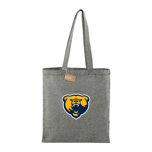  Recycled Cotton Twill Black Tote - Franklin College Primary Mark