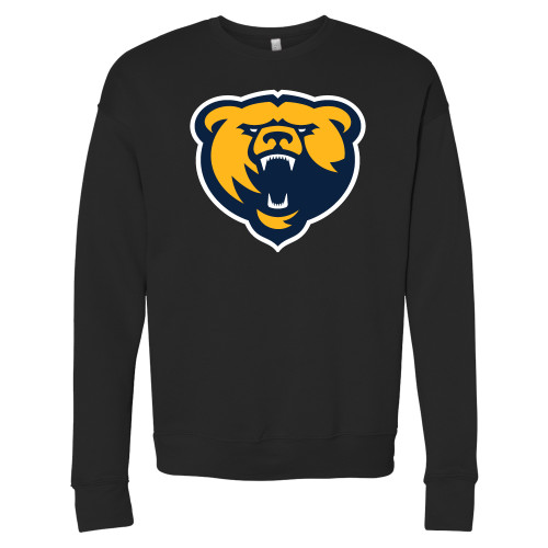  Bella + Canvas Black Fleece Crew - Franklin College Primary Mark