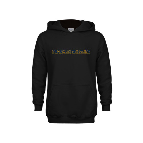  Youth Black Fleece Hoodie - Franklin College Franklin Grizzlies