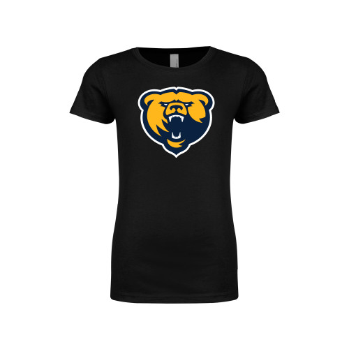  Next Level Girls Black Fashion Fit T Shirt - Franklin College Primary Mark