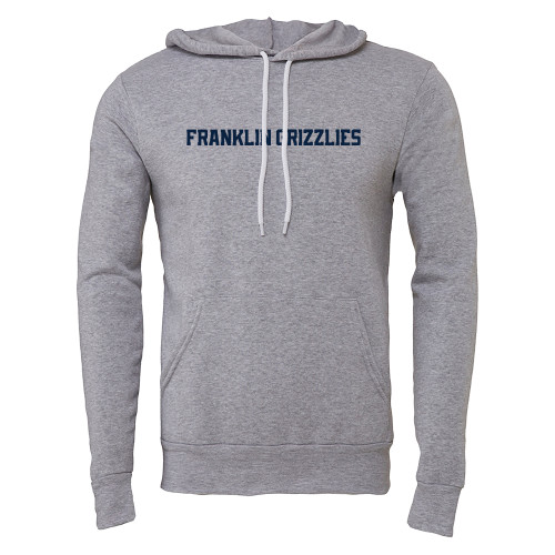  Bella + Canvas Heather Grey Fleece Hood - Franklin College Franklin Grizzlies