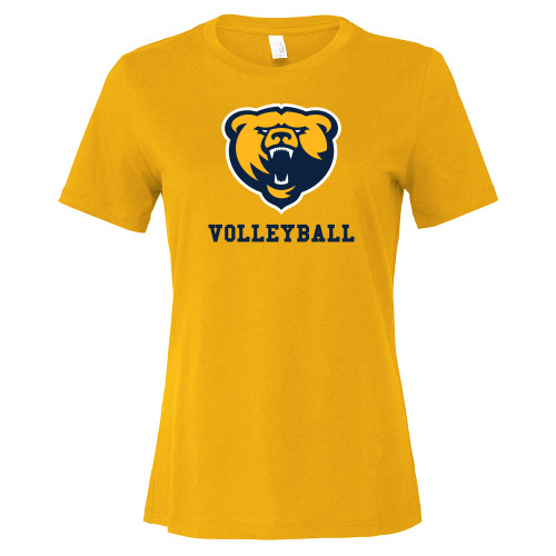  Bella + Canvas Womens Gold Relaxed Cotton T Shirt - Franklin College Volleyball
