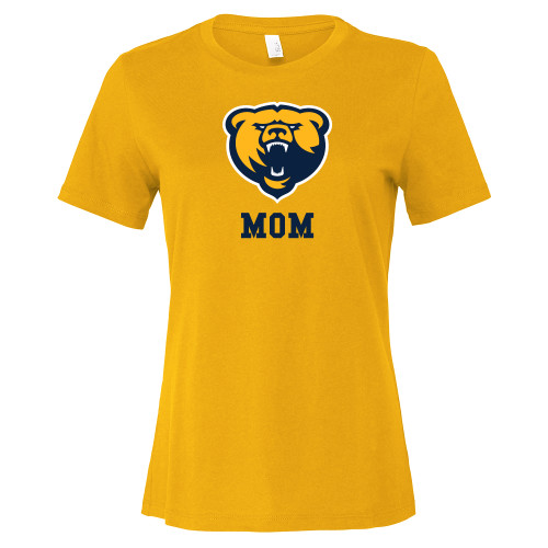  Bella + Canvas Womens Gold Relaxed Cotton T Shirt - Franklin College Mom