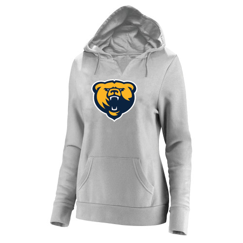  Womens Plus Heather Grey Hoodie - Franklin College Primary Mark