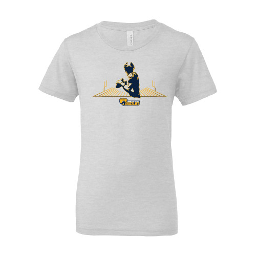  Bella + Canvas Youth Ash Grey Jersey T Shirt - Franklin College Football Graphic