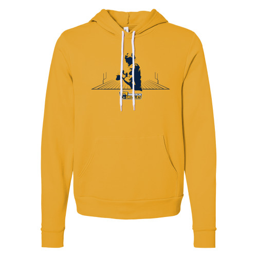  Bella + Canvas Gold Fleece Hood - Franklin College Football Graphic