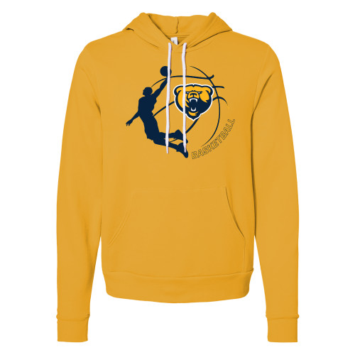  Bella + Canvas Gold Fleece Hood - Franklin College Basketball Graphic