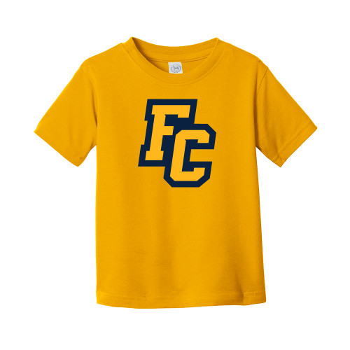  Toddler Gold T Shirt - Franklin College Primary Mark Wordmark