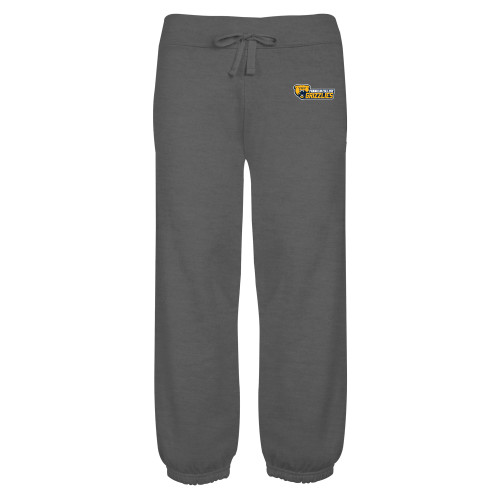  ENZA Womens Dark Heather Banded Fleece Capri - Franklin College Primary Wordmark