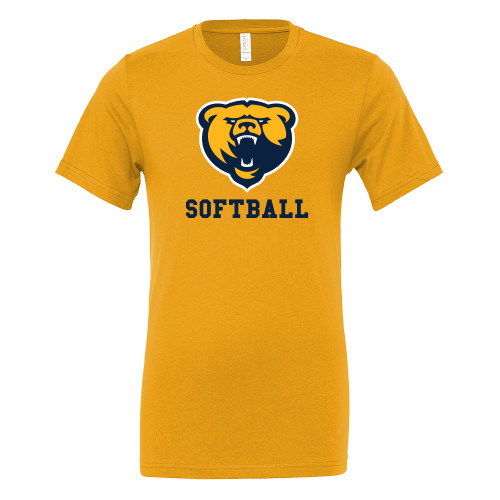  Bella + Canvas Gold Jersey Cotton T Shirt - Franklin College Softball