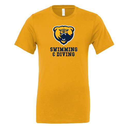  Bella + Canvas Gold Jersey Cotton T Shirt - Franklin College Swim and Dive