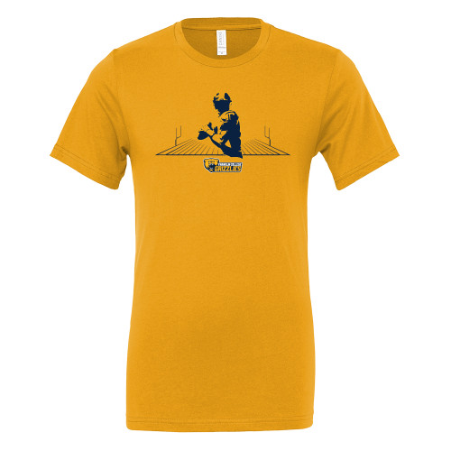  Bella + Canvas Gold Jersey Cotton T Shirt - Franklin College Football Graphic