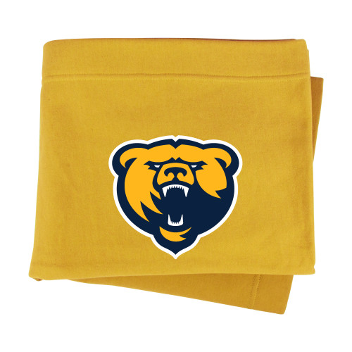  Gold Sweatshirt Blanket - Franklin College Primary Mark