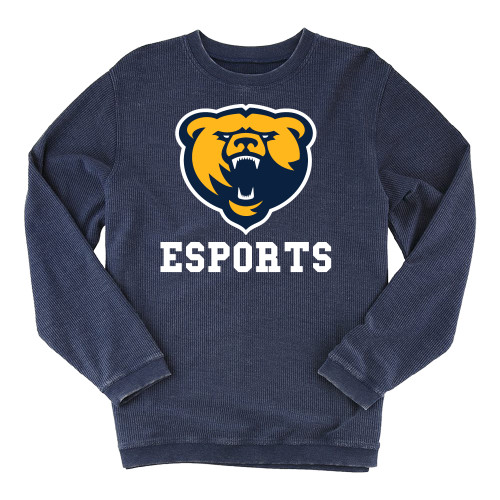  Boxercraft Womens Navy Corded Crew - Franklin College Esports