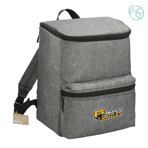  Excursion Charcoal Recycled 20 Can Backpack Cooler - Franklin College Primary Wordmark