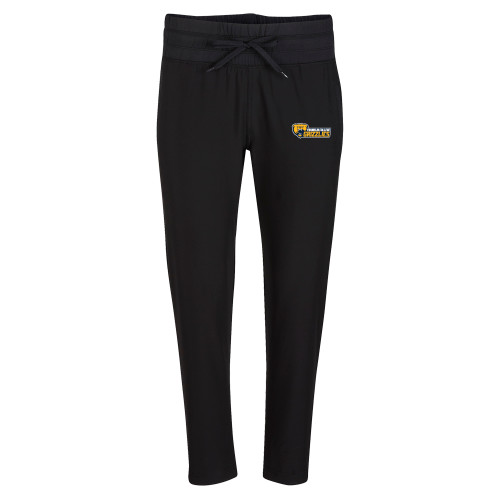  Boxercraft Womens Black Sport Jogger - Franklin College Primary Wordmark