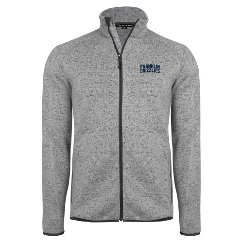  Grey Heather Sweater Fleece Jacket - Franklin College FC
