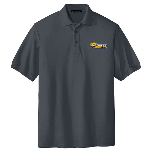  Extended Charcoal Silk Touch Polo - Franklin College Primary Wordmark