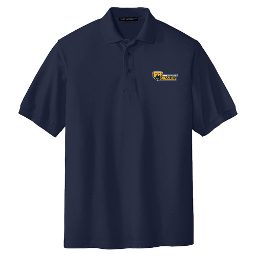  Extended Navy Silk Touch Polo - Franklin College Primary Wordmark