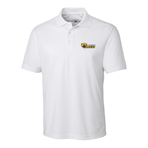  C&B White Clique Ice Pique Polo - Franklin College Primary Wordmark