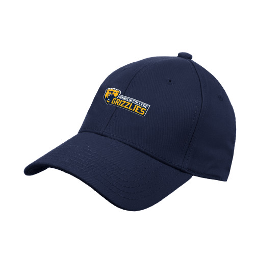  Navy Structured Adjustable Pro Style Hat - Franklin College Primary Wordmark