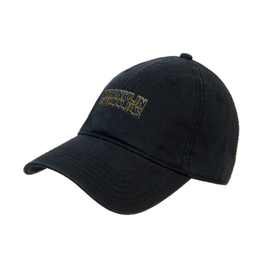  Black Unstructured Adjustable Low Profile Hat - Franklin College FC
