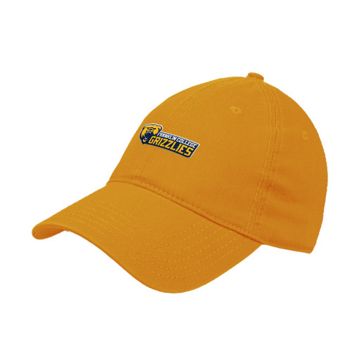  Gold Unstructured Adjustable Low Profile Hat - Franklin College Primary Wordmark