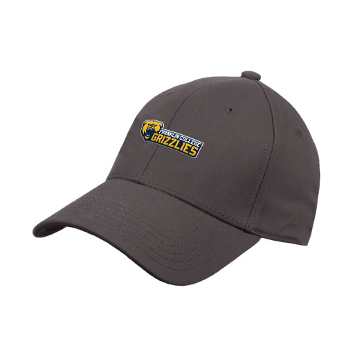  Charcoal Structured Adjustable Pro Style Hat - Franklin College Primary Wordmark