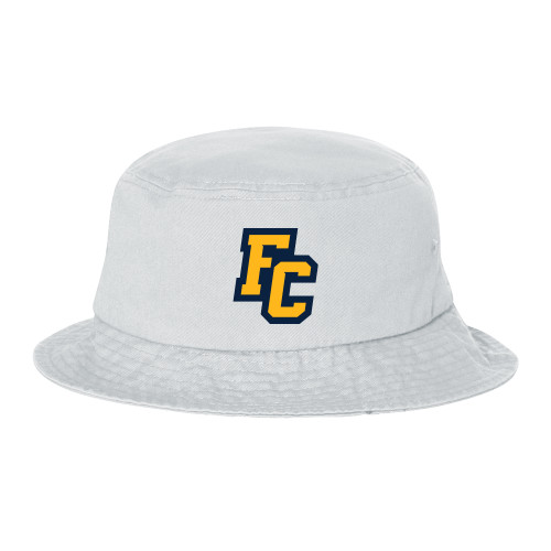  Sportsman White Bucket Hat - Franklin College Primary Mark Wordmark