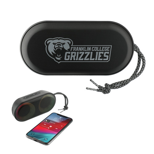  Zedd Outdoor Speaker with RGB Lights - Franklin College Primary Wordmark Reverse Engraved