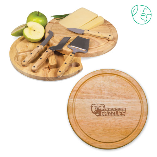 10.2 Inch Circo Cheese Board Set - Franklin College Primary Wordmark Engraved