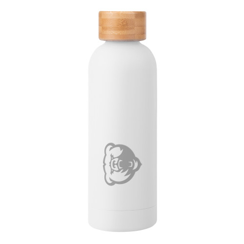  Blair White Stainless Steel Bottle w/ Bamboo Lid 17 oz - Franklin College Primary Mark Engraved
