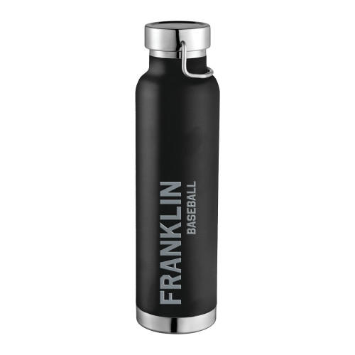  Thor Copper Vacuum Insulated Black Bottle 22oz - Franklin College Baseball Engraved