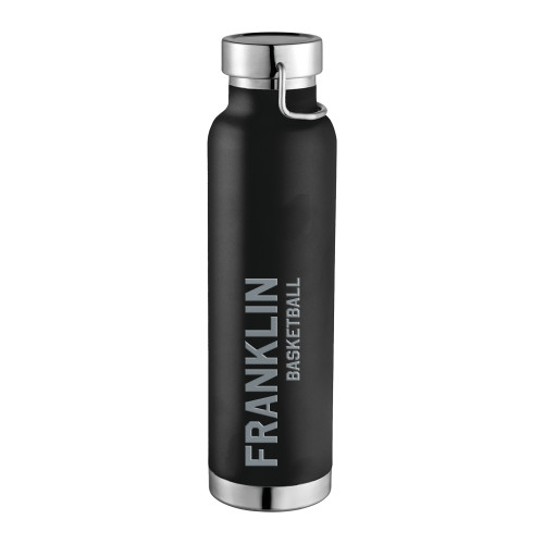  Thor Copper Vacuum Insulated Black Bottle 22oz - Franklin College Basketball Engraved