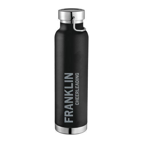  Thor Copper Vacuum Insulated Black Bottle 22oz - Franklin College Cheerleading Engraved