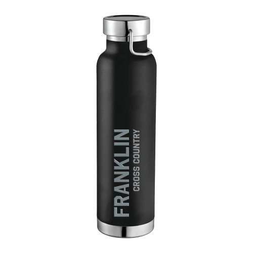  Thor Copper Vacuum Insulated Black Bottle 22oz - Franklin College Cross Country Engraved