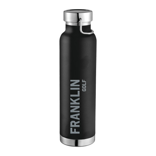  Thor Copper Vacuum Insulated Black Bottle 22oz - Franklin College Golf Engraved