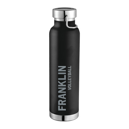  Thor Copper Vacuum Insulated Black Bottle 22oz - Franklin College Volleyball Engraved