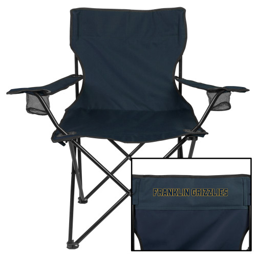  Deluxe Navy Captains Chair - Franklin College Franklin Grizzlies