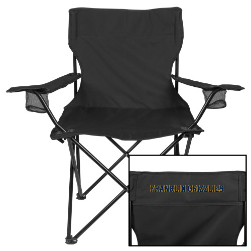  Deluxe Black Captains Chair - Franklin College Franklin Grizzlies